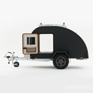 Remolque de Camping Moderno en Forma de Lágrima, Cabina para Dormir Remolcable con Cocina Trasera, Construcción de Acero Inoxidable y Aluminio, Capacidad para 8 Personas - Product Image 2