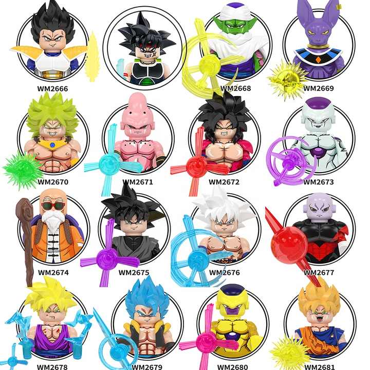 WM6178 WM6177 Master Roshi Goku Black Son Goku Son Gohan Vegeta Burdock