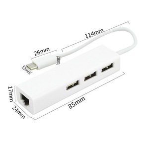 Type-<b>C</b> To Ethernet <b>Adapter</b> With 3 <b>Usb</b> 2.0 Ports For Mac Laptop Network Connection - Product Image 2
