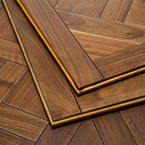 Parquet en bois multicouche en noyer noir de qualité CE, confortable, style Versailles, 14 mm, pour cave à vin - Product Image 2