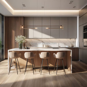 Armoires de cuisine <span class=keywords><strong>extra</strong></span> brillantes Armoire sophistiquée abandonnée Armoire de cuisine intelligente classique en teck de Thaïlande - Product Image 5