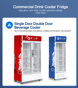 Frigidaire cửa duy nhất Pepsi Tủ lạnh 2 cửa dọc tủ đông làm mát bằng không khí Máy làm lạnh uống lạnh lạnh uống tủ lạnh để bán - Product Image 2