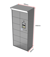 Rangement et casier à bagages en réseau connecté par application intelligente avec serrure électronique et reconnaissance de code PIN Armoire métallique assemblée