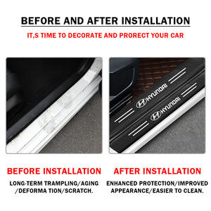 Plaque <span class=keywords><strong>de</strong></span> protection anti-rayures pour <span class=keywords><strong>seuil</strong></span> <span class=keywords><strong>de</strong></span> <span class=keywords><strong>porte</strong></span> <span class=keywords><strong>de</strong></span> voiture, bande autocollante pour Sonata Azera Coupe SantaFe Genesis Accent Accessoires DM - Product Image 3