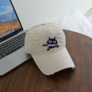 Gorras de alta calidad, sombrero de deporte al aire libre de 6 paneles, gorras de Hip Hop Vintage, sombrero de papá desgastado bordado, gorra de béisbol con logotipo personalizado - Product Image 2