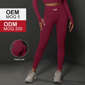 6600 sans couture <span class=keywords><strong>smiley</strong></span> visage taille haute serré Yoga pêche fesse entraînement Yoga pantalon sport course Fitness pantalon pour les femmes - Product Image 6