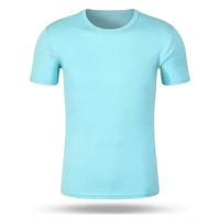 T-shirts doux pour hommes 100 % polyester, coupe classique, impression sérigraphique personnalisée avec logo, prix usine Chine-Bangladesh, livraison rapide