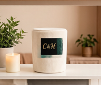Bougie artisanale CHHC personnalisée de luxe, parfumée à l'aromathérapie, en cire de soja, écologique, 80 heures de combustion, pour les fêtes et la décoration intérieure