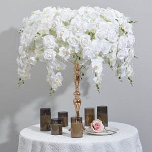 Exquisita Bola de Flores de Orquídea Phalaenopsis Blanca y Rosa, Centro de Mesa para Bodas, Fiestas y Banquetes, Decoración Floral Artificial - Product Image 4