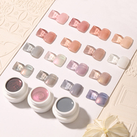 Gel de peinture UV OEM ODM effet gelée glacée 5g, vernis à ongles en gel de peinture, fournitures d'art à marque privée, gel de couleur pour nail art