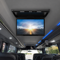 Monitor LCD IPS TFT de 19 Pulgadas con Reproductor MP5, Control Remoto USB, Full HD 1080p, Plegable, para Montar en el Techo del Auto