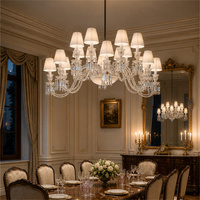 Lustre en cristal de style français vintage, luminaire suspendu multi-lumières, lampe personnalisable pour salon, villa, hôtel, escalier
