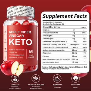 Vinaigre de Cidre <span class=keywords><strong>Gelule</strong></span> de Pomme Cidre Gouttes de gestion du poids nocturnes Capsules Végétaliennes Keto Gommes de Vinaigre de Cidre de Pomme ACV - Product Image 2