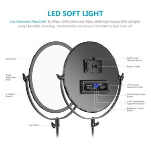<span class=keywords><strong>Neewer</strong></span> NL-360ARC 18''/45.5cm 70W Lumière LED ronde ultra-mince bicolore 70W Lumière à intensité variable avec adaptateur secteur/télécommande sans fil 2.4G - Product Image 6