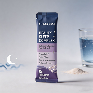 Poudre de boisson pour le sommeil OEM ODM : Magnésium Glycinate, L-Théanine, Ashwagandha, Collagène <span class=keywords><strong>Marin</strong></span> – 15 Sachets – Boisson Beauté Sommeil - Product Image 2