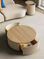 Wabi-Sabi Stil Wohnzimmer Couchtisch-Set Runder Mitteltisch für den Hausgebrauch Hochwertiger Holz-Couchtisch zum Verkauf