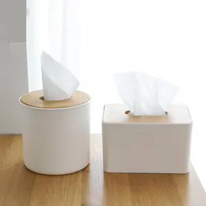 多功能竹套纸巾盒创意餐巾盒客厅茶几优雅桌面纸巾架
