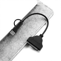 Kabel Adaptor USB 3.0 ke SATA untuk SSD/HDD 25-Inci Inti Tembaga Model UA1002 yang Mudah Digunakan