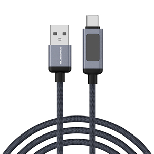 Cable de alimentación Somostel Wholesales de 3.3 pies (1 m) con carga rápida y transferencia de datos de alta velocidad, carcasa de aluminio con LED multicolor Phantom, USB - Product Image 5