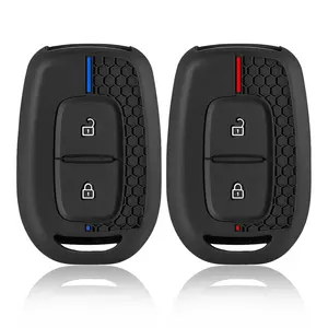 Coque de clé de voiture en silicone à 2 boutons pour <span class=keywords><strong>Renault</strong></span> Kwid Traffic Symbol Dacia Sandero Logan Duster 2016 <span class=keywords><strong>2017</strong></span> 2018 - Product Image 1