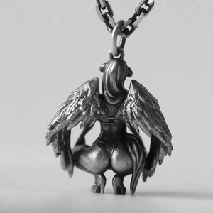Nouveau collier pendentif Mogana, ange tombant, jeu d'animation, ailes d'ange du diable, pendentif, collier à plumes d'ange - Product Image 4