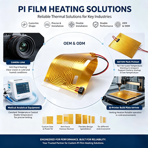 Plaque chauffante flexible en polyimide (PI) 12V 24V pour le contrôle de la température de la plateau d'impression d'imprimante 3D - Product Image 6