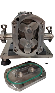 Pompa Transfer Lobe putar kualitas makanan, baja tahan karat SS304 SS316L dengan frekuensi variabel <span class=keywords><strong>Motor</strong></span> tahan ledakan