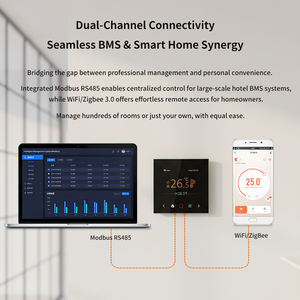 डिजिटल प्रोग्रामेबल फैन कॉइल थर्मोस्टैट वाईफाई मॉडबस रूम थर्मोस्टेट - Product Image 5