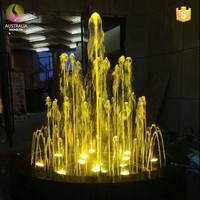 Fuente de agua de jardín de acero inoxidable, fácil Control, precio de fábrica, con música