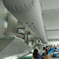 Tissu ignifuge B1, anti-condensation, anti-moisissure, anti-corrosion, conduit d'air, ventilation HVAC écoénergétique, industriel