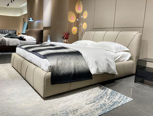 מחיר המפעל מיטות מרופדים מודרני מיטות מרופדות להגדיר עור איטלקי נוח גודל המלך bes לבית - Product Image 3