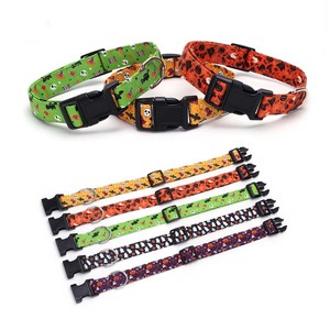 Collar de perro temático de Halloween para perros pequeños y medianos Collar de cuello ajustable para mascotas al por mayor - Product Image 4
