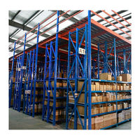 Système de rayonnage en acier robuste pour mezzanine, assemblé sur mesure, avec protection anti-collision et revêtement en poudre époxy couleur personnalisée