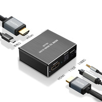 Répartiteur audio 4K HD avec décodage, sortie audio numérique analogique 3,5 mm, convertisseur optique SPDIF, décodeur vidéo