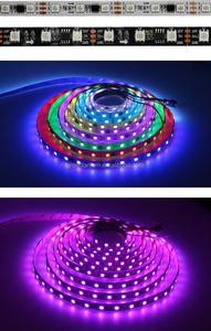 Ws2811 pixels 12V Dải 60LEDs/m <span class=keywords><strong>SPI</strong></span> <span class=keywords><strong>RGB</strong></span> IC đầy đủ màu sắc <span class=keywords><strong>LED</strong></span> 2811 ánh sáng địa chỉ đen PCB linh hoạt kỹ thuật số <span class=keywords><strong>LED</strong></span> <span class=keywords><strong>Pixel</strong></span> Strip - Product Image 2