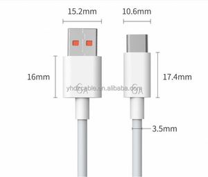 6A <b>USB</b> C Fast Charging <b>Cable</b> for Huawei Mate 40 Pro Max <b>USB</b> Super Charging Speed TPE Type-C for Mobile Phone - Product Image 6