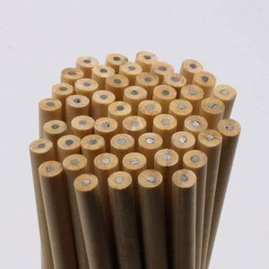 Crayons en bois naturel vierges en gros d'usine avec gomme, forme ronde, 7,5'' HB standard, en vrac à prix abordable - Product Image 3