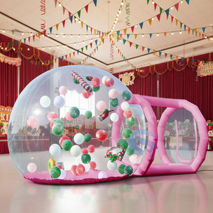 บ้านบอลใสพองลมพร้อมสระบอล วิวพาโนรามา และเบาะนุ่มสำหรับเด็ก สนุกปลอดภัย - Product Image 2