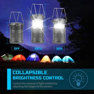 Linternas LED recargables e impermeables de primera calidad para acampar, luces portátiles plegables y duraderas para aventuras al aire libre para senderismo - Product Image 3