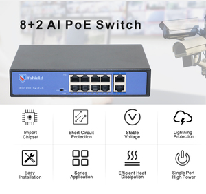 Conmutador <span class=keywords><strong>de</strong></span> red T-shield OEM Gigabit CCTV con conmutador PoE <span class=keywords><strong>de</strong></span> 8/16/24/32/48 puertos para cámara <span class=keywords><strong>IP</strong></span> <span class=keywords><strong>Hikvision</strong></span> <span class=keywords><strong>de</strong></span> 10/100/1000Mbps - Product Image 5