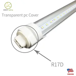 Por la iluminación más popular de América del Norte de alta luminosidad G13 R17D FA8 2400mm 45 W T8 LED tubo de luz