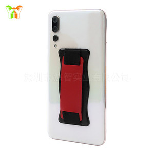 En stock. Adecuado para iPhone 12, esta funda adhesiva para teléfono incluye una cubierta trasera, un tarjetero y una correa para usar con una sola mano. - Product Image 4