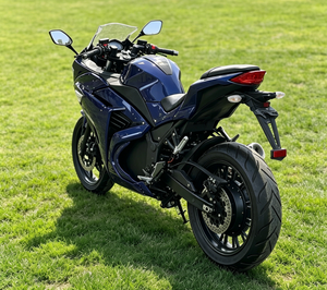 Moto électrique sportive bleue homologuée CEE 2000W, vitesse maximale 80 km/h, moto de rue pour adultes - Product Image 4