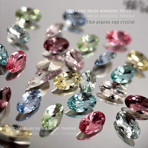 Paso Sico Haute Qualité 6x10 Slim - Strass en Verre Cristal Éblouissant à Dos Pointu, Forme Œuf, Effet Flash, pour Décorations Simples d'Ongles - Product Image 3