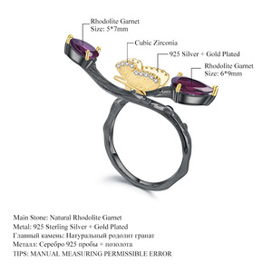 Stock Vintage Series 925 Silver Inlaid <b>Crystal</b> Rhinestone Women's Gemstone <b>Ring</b> High-End Elegant Vintage Art Style Factory - Product Image 4