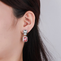 Bijoux fins luxe léopard Design boucles d'oreilles à la mode plein diamant perceuse à haute teneur en carbone pour les mariages fêtes cadeaux Zircon