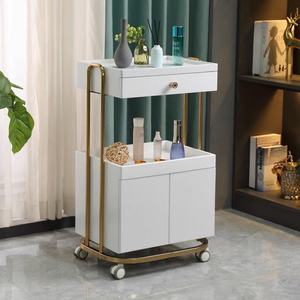 Zxm Three Tier Beauty Salon <b>Trolley</b> Stainless Beauty Salon Home Makeup Tattoo Locker Salon Rolling Storage <b>Trolley</b> With Drawers - Product Image 4