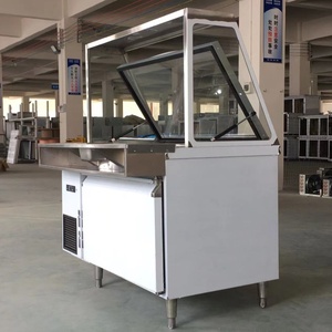 Thương mại truy cập salad Bar Máy làm lạnh hiển thị bảng <span class=keywords><strong>Top</strong></span> mở thiết bị làm lạnh Tủ đông undercounter khả năng hiển thị cao - Product Image 4