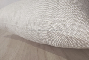 Housse de coussin <span class=keywords><strong>en</strong></span> <span class=keywords><strong>lin</strong></span> personnalisée 40*40cm avec taie d'oreiller de poche à sublimation vierge 16*16 ''pouces - Product Image 3