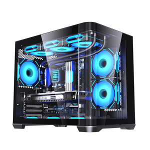 LOVINGCOOL 2027 Gabinetes de <span class=keywords><strong>PC</strong></span> para Juegos ARGB de Alta Calidad, Chasis de <span class=keywords><strong>PC</strong></span> de Escritorio con Cristal Acrílico Curvo, Torres de Computadora Populares, Gabinete para CPU - Product Image 1